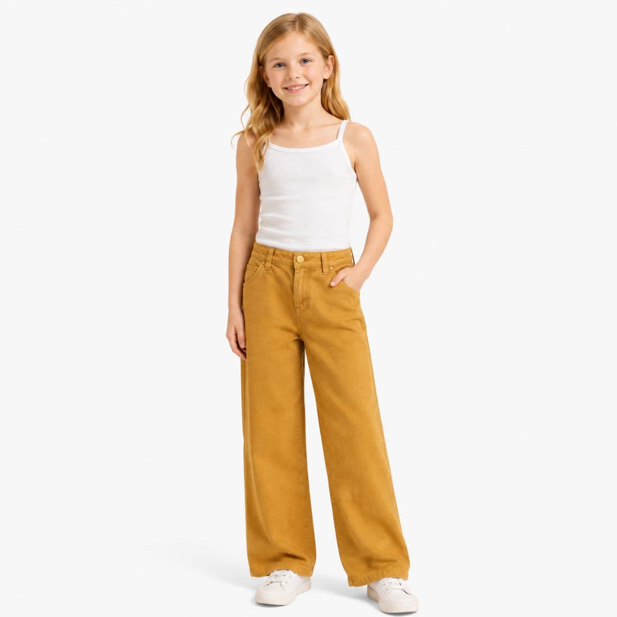 Calça Sarja Wide Leg