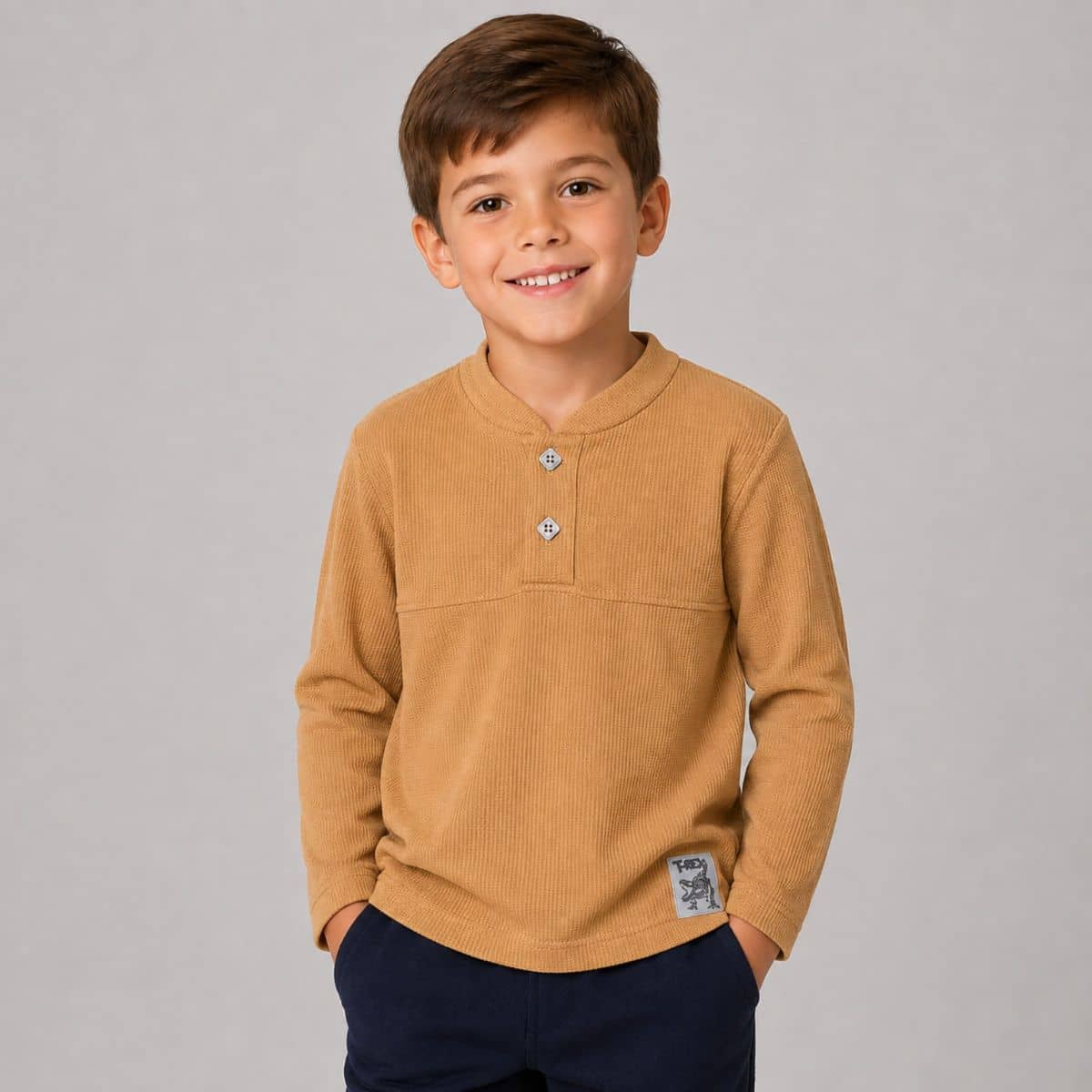 Camisa malha Waffer texturizada