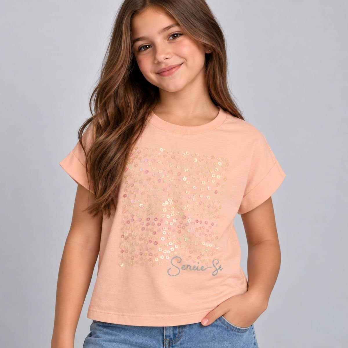 Blusa com lantejoulas Fakini