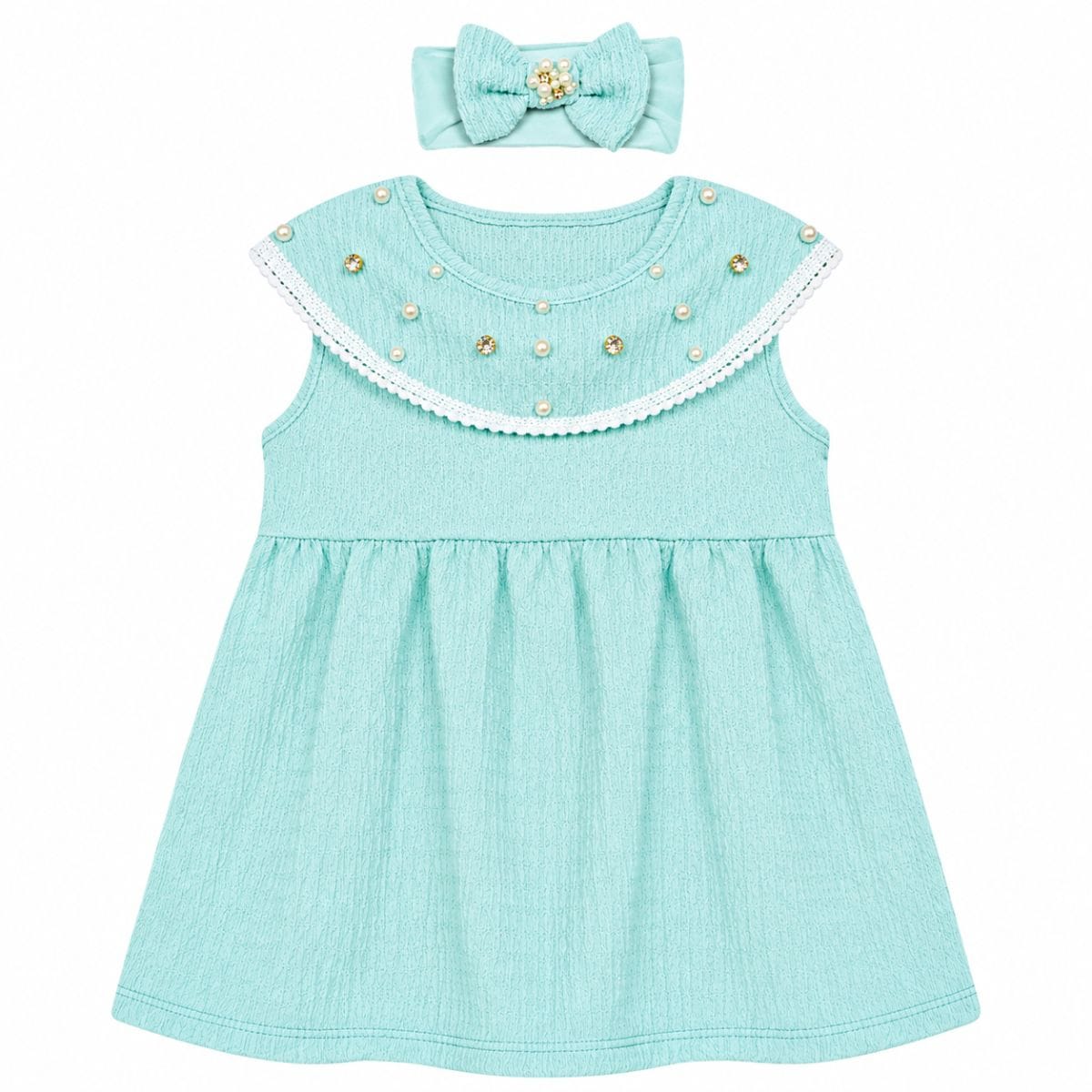 Vestido baby luxo Tileesul com faixa de cabelo - Foto 5