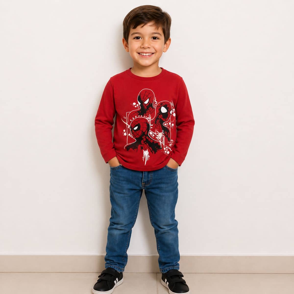 Camiseta Manga Longa Homem-Aranha