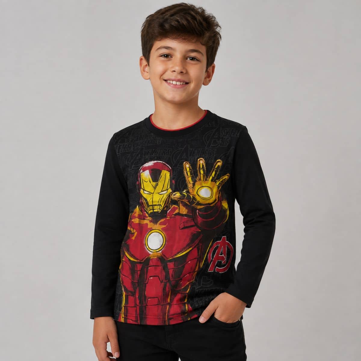 Camiseta manga longa Avergers Marvel