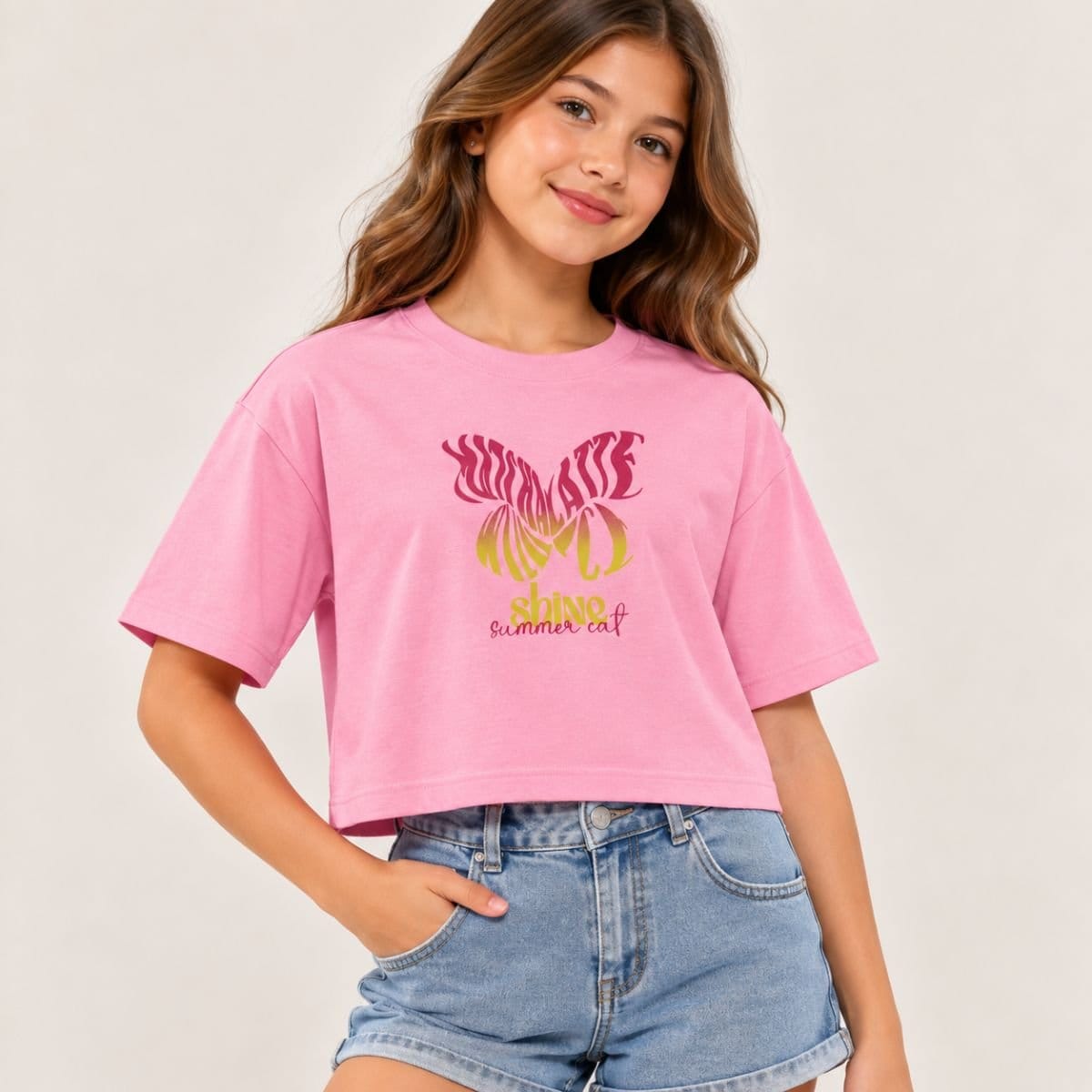 Blusa cropped borboleta - Foto 2