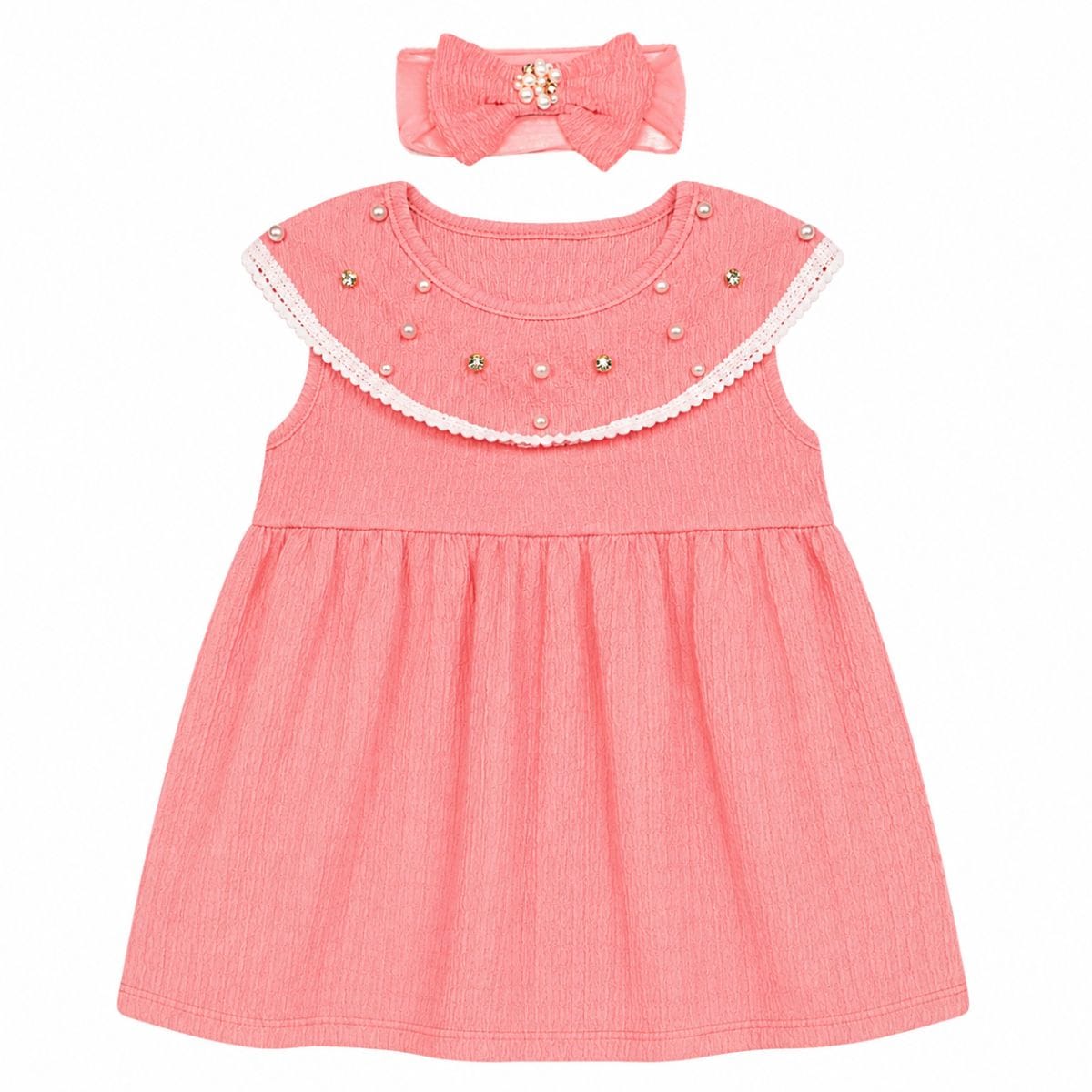 Vestido baby luxo Tileesul com faixa de cabelo - Foto 4