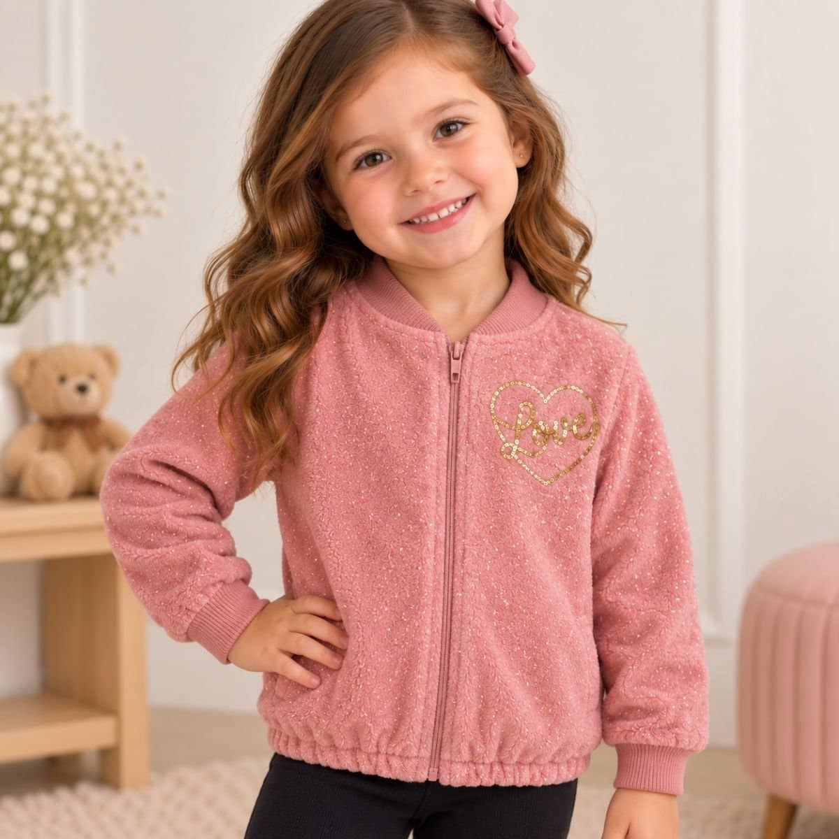 Casaco Love em Fleece Tileesul